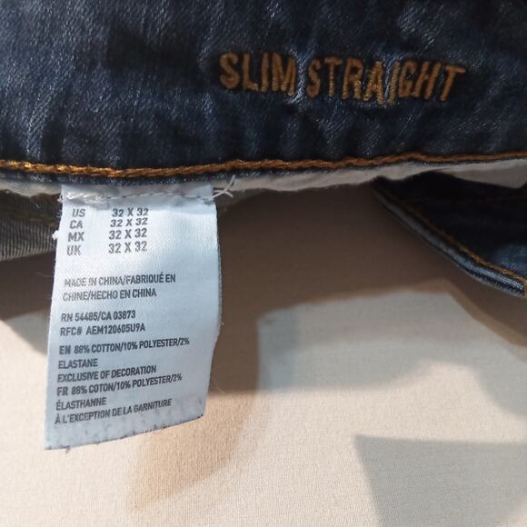 American Eagle Womens Slim Straight Jeans 32x32 Dark Wash Extreme Flex - Picture 6 of 8